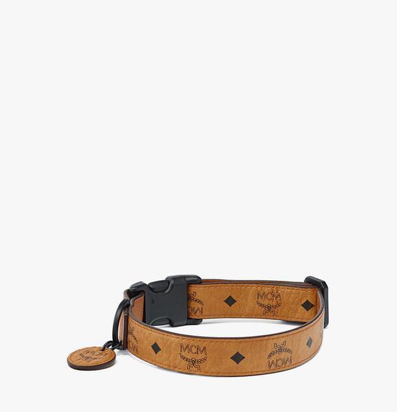 Monogrammed Pet Collar With Lambskin Leather