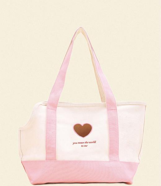 You Mean The World To Me Tote Pink