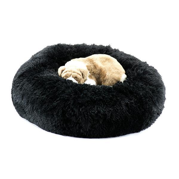 Black Shag Cozy Pillow Bed