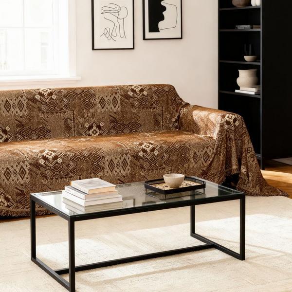 Rustic Bohemian Brown Pet Couch Cover