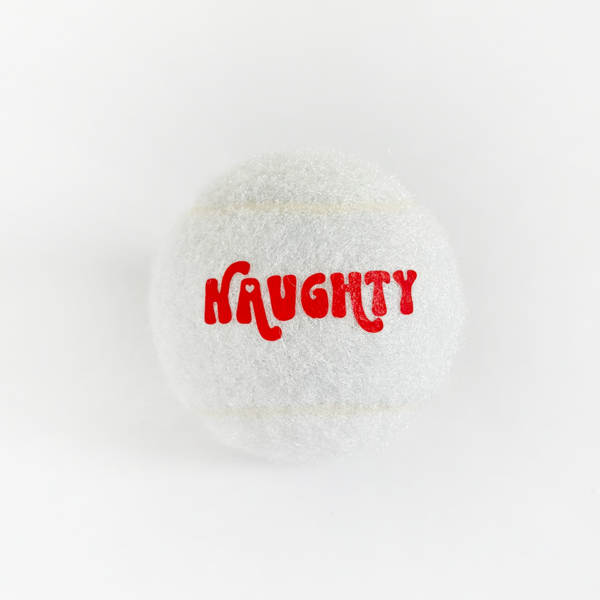 Limited Edition Christmas Tennis Ball Naughty