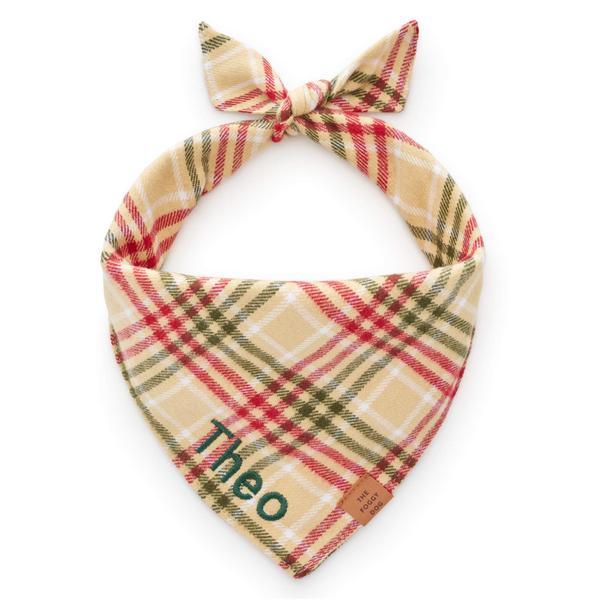 Eggnog Plaid Flannel Bandana