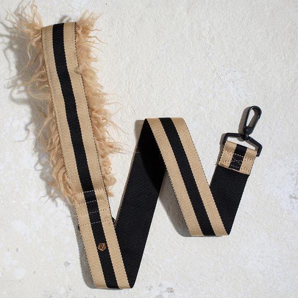 City Leash With Faux Fur Shearling Handle