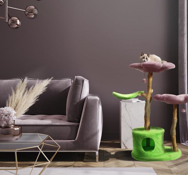 Lavender Floral Cat Tree