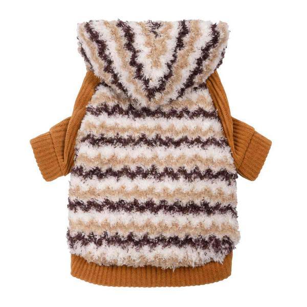 Textured Stripe Splice Hoodie