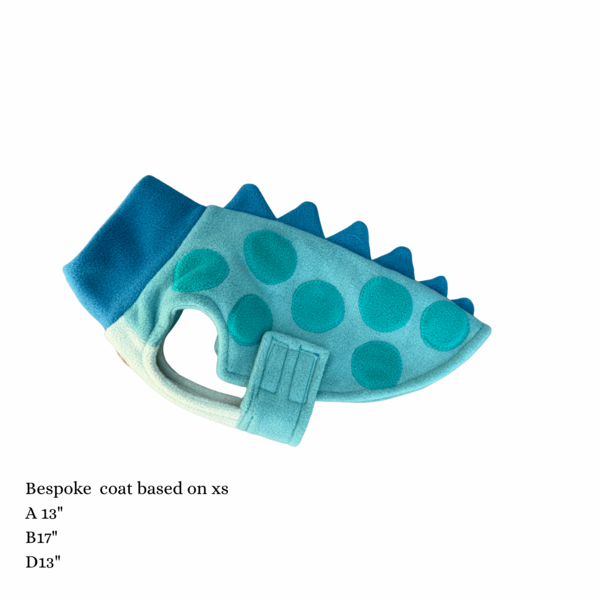Bespoke Dinosaur Coat Baltic Teal Mint