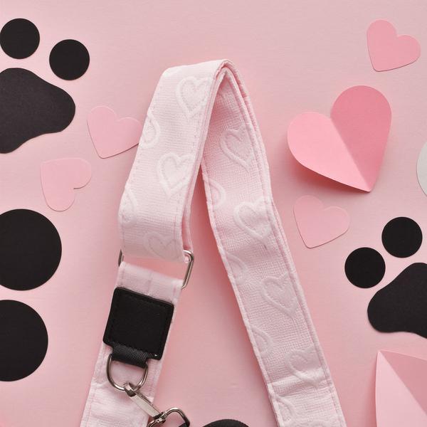 Luxe Bag Strap Baby Pink Heart