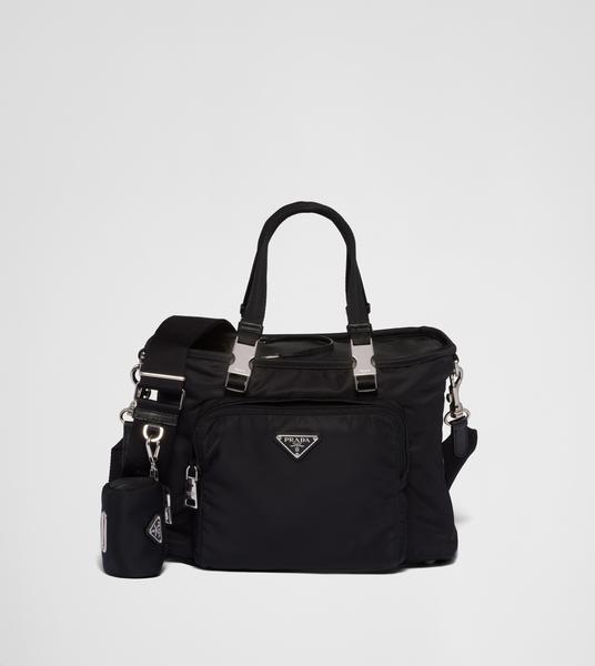 Re-Nylon And Saffiano Leather Pet Bag