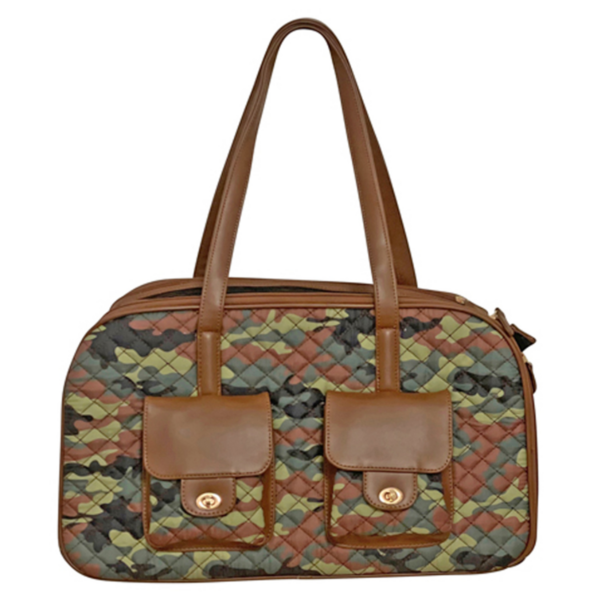 Airline Approved Pet Carrier with Sustainable Fabric and Vegan Leather Trim