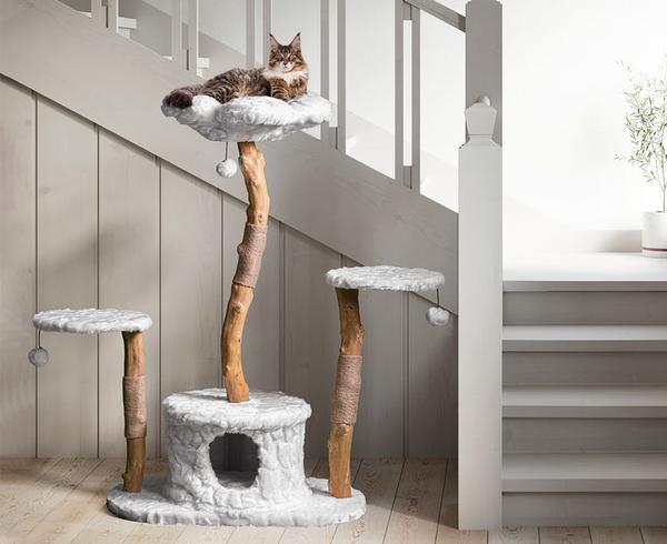 Three-Tier Plush Cat Tree Tower