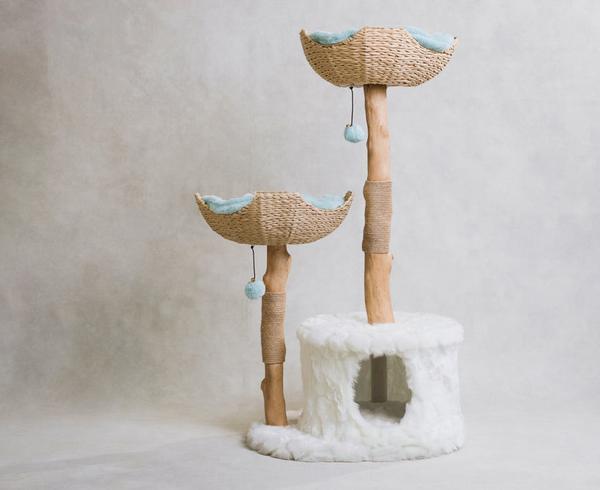 Luxury Cat Tree with Cushioned Baskets and Scratching Posts
