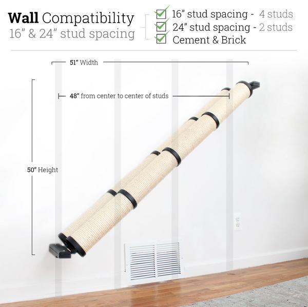 Angled Scratching Pole For Wall