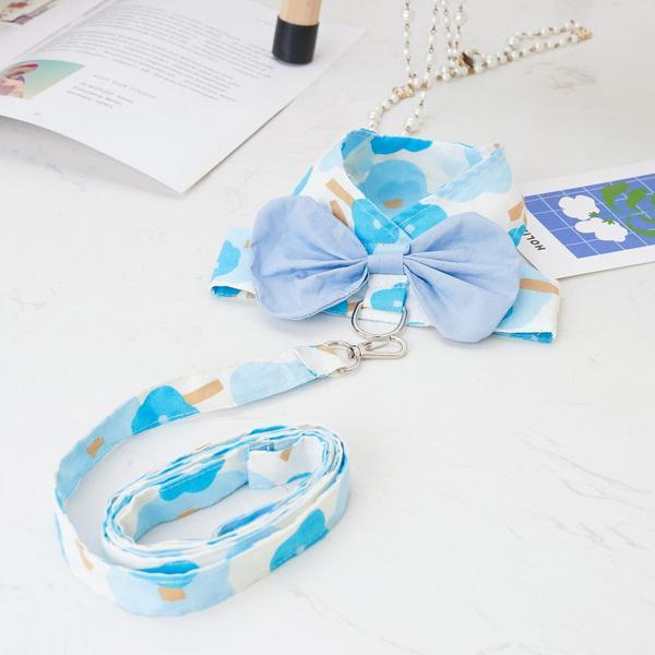Cotton Bow Harness And Leash Set