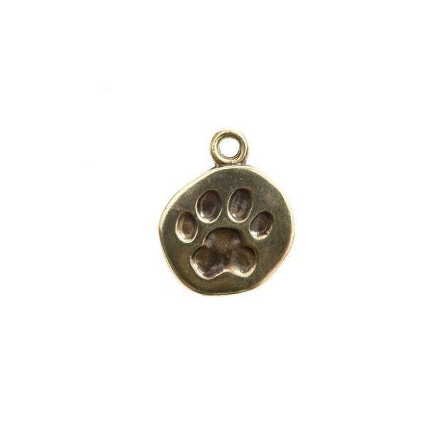 Solid Brass Paw Tag