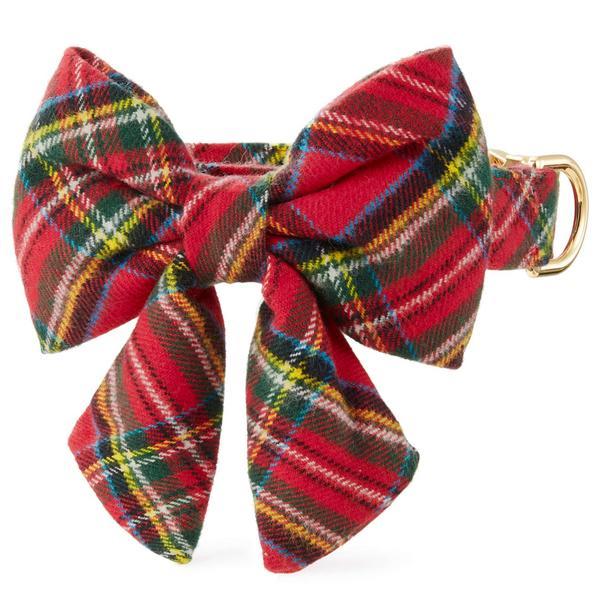 Tartan Plaid Flannel Bow Collar