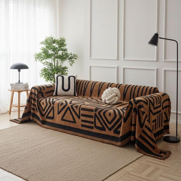 Couch Cover Boho Brown