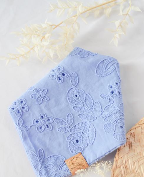Lightweight Cornflower Blue Eyelet Bandana