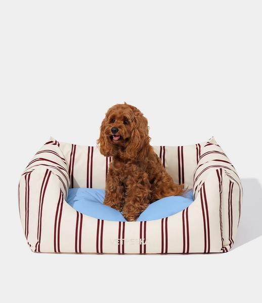 Mist And Merlot Pet Sofa Cream And Stripes