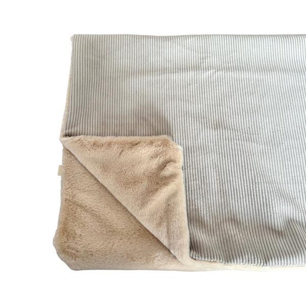 Cord And Faux Fur Blanket