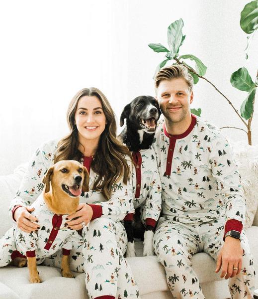 Fun Fam Surfing Santa Pajama