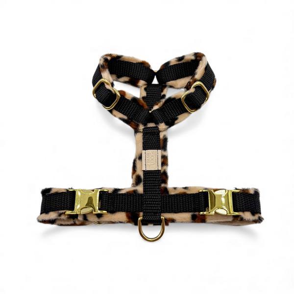 Fluffy Deluxe Leopard Pattern Harness