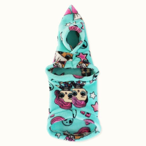 Cartoon Print Fleece Hoodie