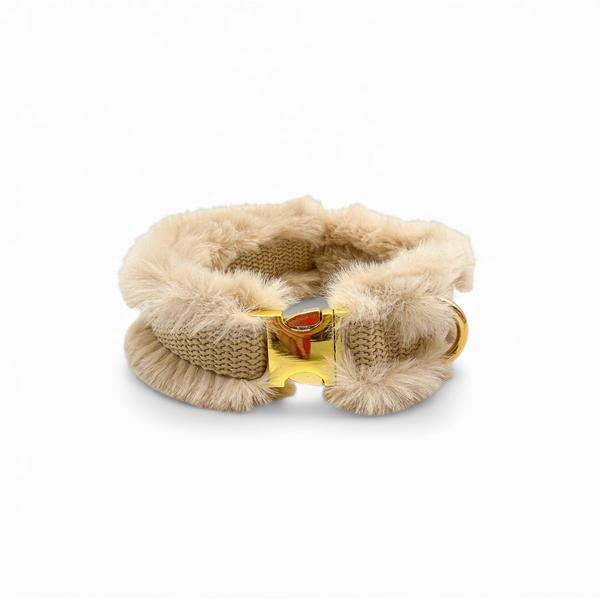 Fluffy Deluxe Collar Beige