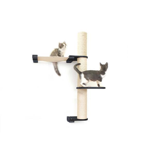 Wall Mounted Cat Scratcher With Hammock
