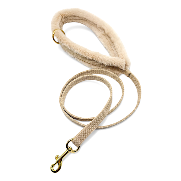Fluffy Deluxe Leash Beige