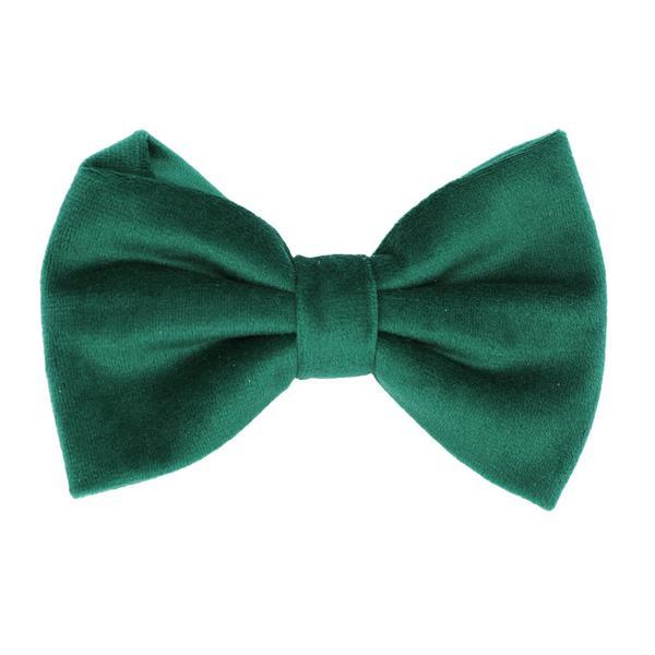 Velvet Bowtie With Sherpa Trim