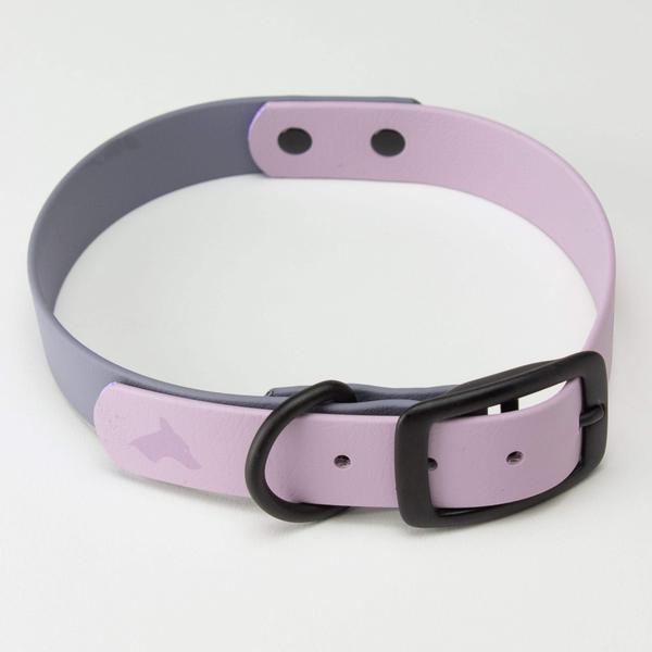 Dual-Tone BioThane Collar Gray And Violet