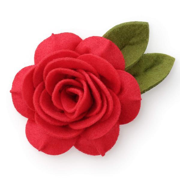 Red Rose Collar Flower Attachment