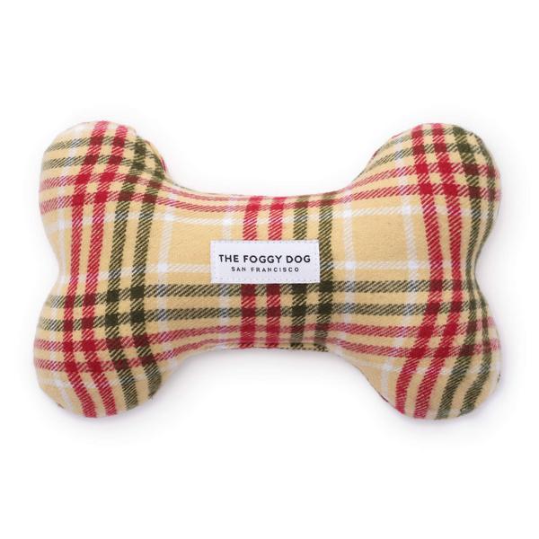 Eggnog Plaid Flannel Squeaky Toy