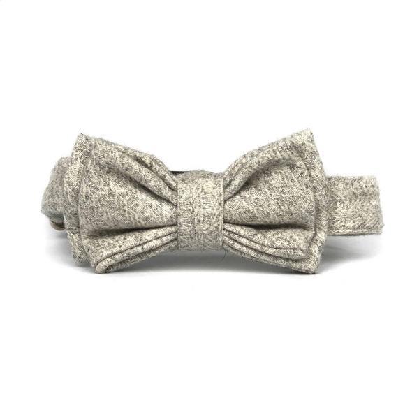 Handmade Double Bow Wool Bow Tie Collar