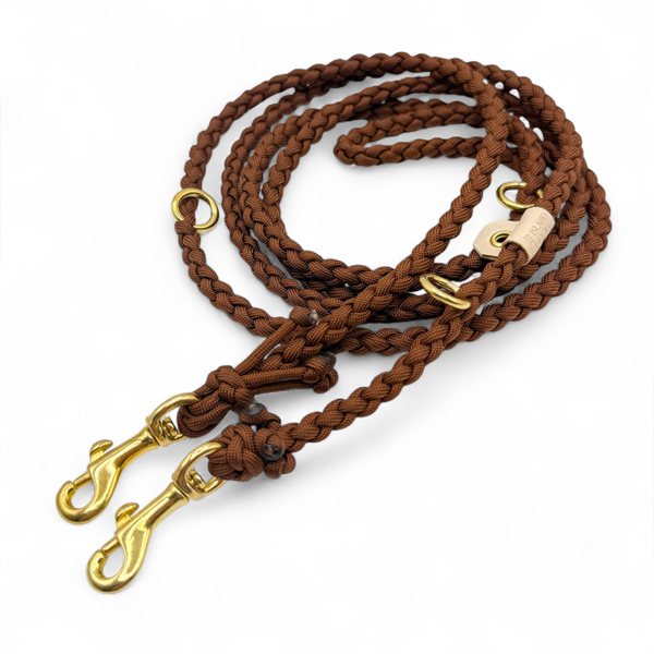 Nude Leine Chocolate Braided Paracord Lead
