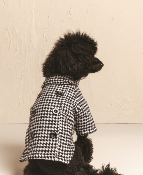Water Resistant Houndstooth Puffer Jacket