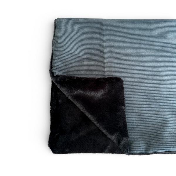 Cord Blanket With Faux Fur