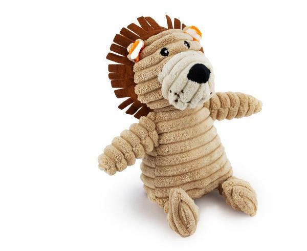 Corduroy Lion And Elephant Toy With Squeaker And Crinkle