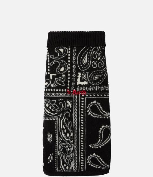 Turtleneck Sweater With Bandanna Print