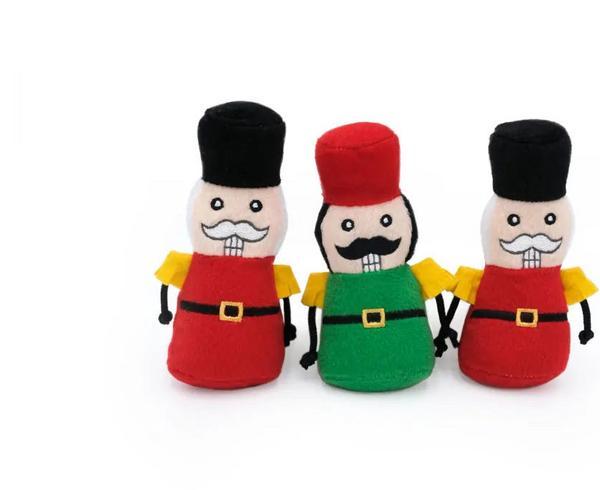 Holiday Nutcracker Dog Toy 3-Pack