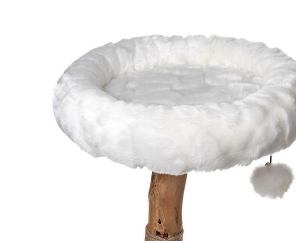 Bolstered Round Perch Bed with Pom-Pom Ball