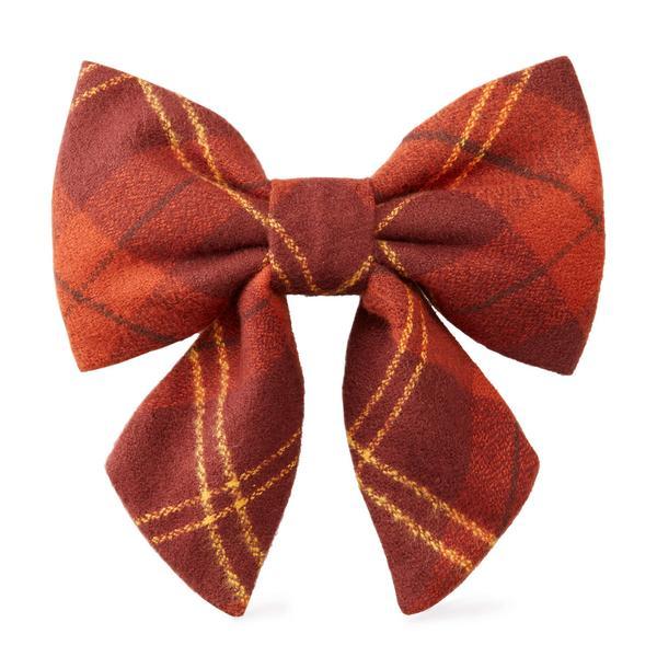 Cider Plaid Flannel Bow