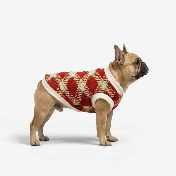 Plaid Comfortable Warm Plush Sweater Suitable For All Breeds