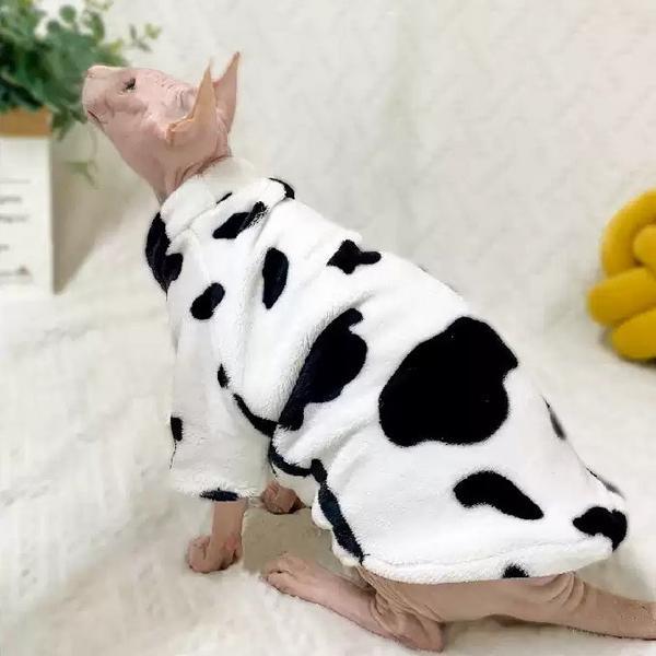 Cow-Print Fleece Coat