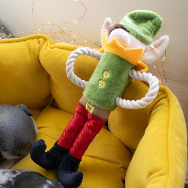 Merry Woofmas Santa's Little Elf Tug Toy