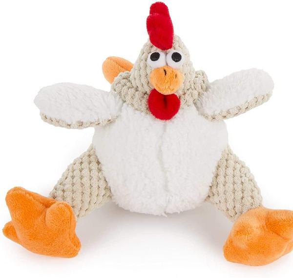 Checkers Chicken Plush Squeaker Toy