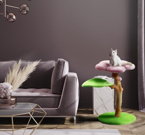Lavender Floral Cat Tree