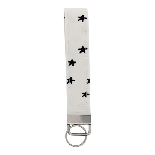 Black And White Stars Keyfob Wristlet
