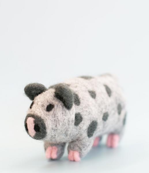 Ocho Pig Wool Dog Toy