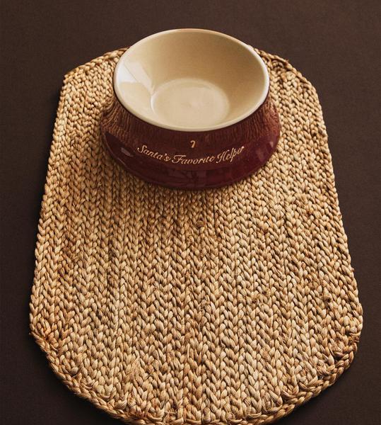 Jute Area Rug For Pet Bowls